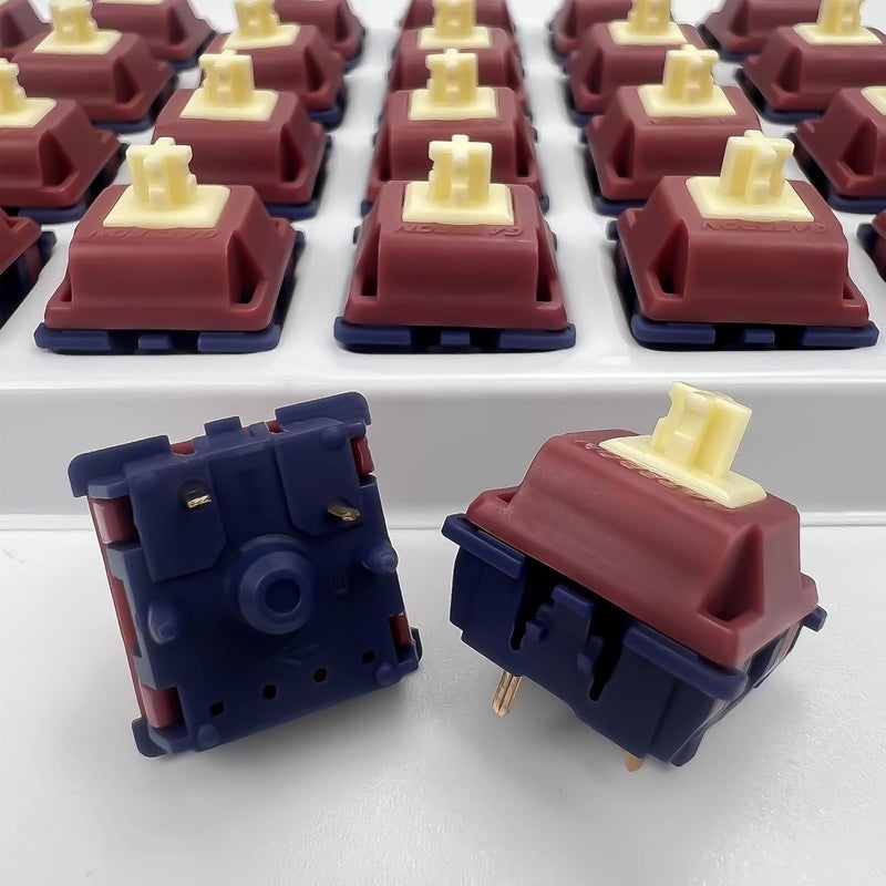 GUYEKS Gateron Quinn Keyboard Switches,Tactile 5-Pin Factory Pre-lubed 59gf Switches Suitable for MX Mechanical Gaming Keyboards(72PCS) - Image 4